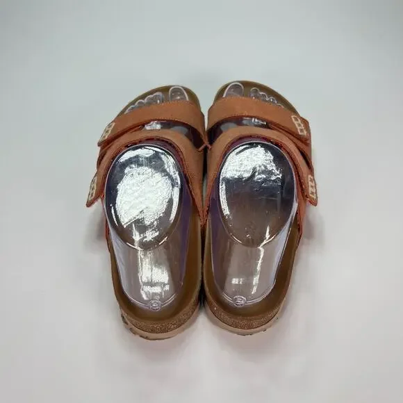 Skechers Luxe Brown Orange Open Toe Slip On Casual Slide Sandals Women's Size 6 - Picture 7 of 11